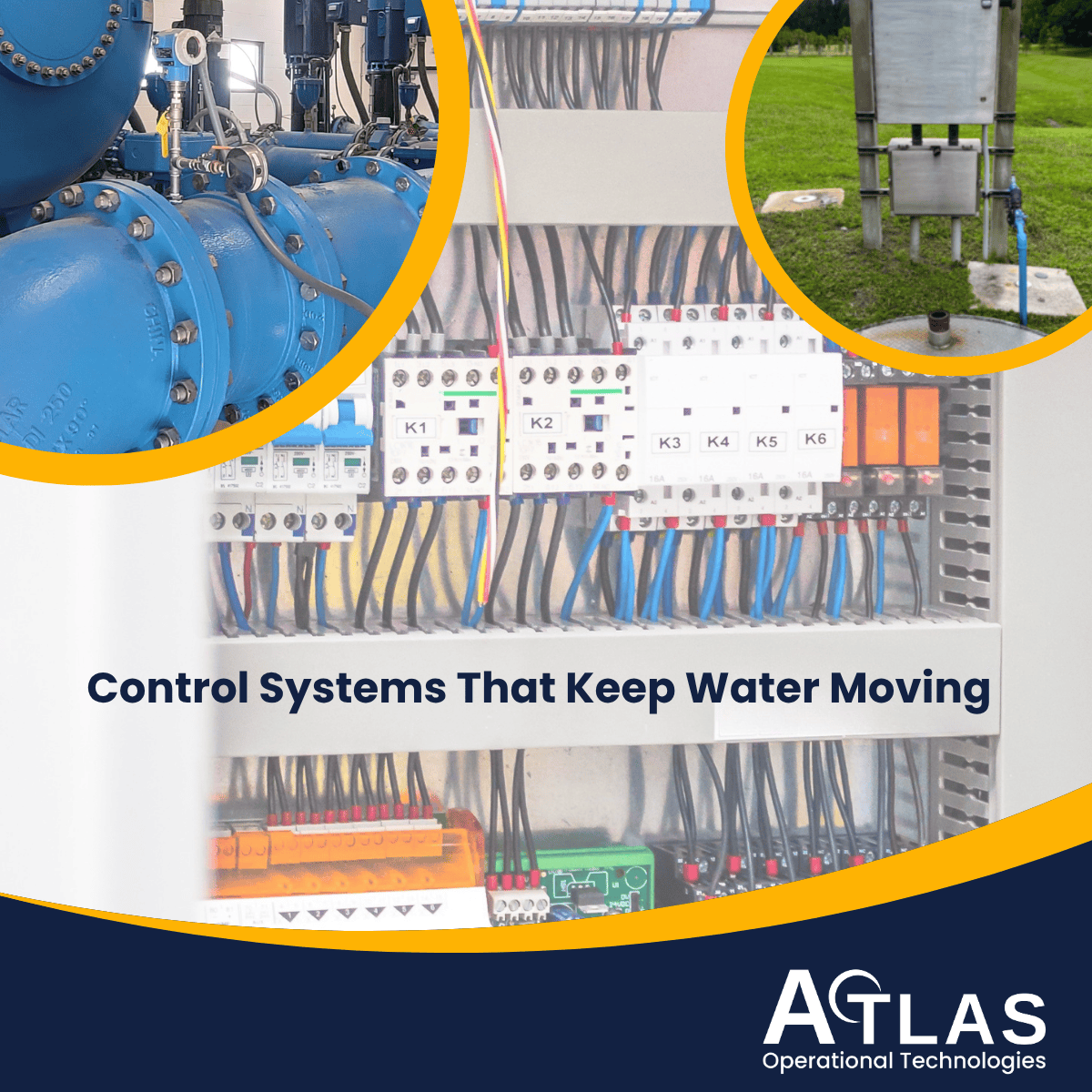 control panel inset with wires, pipes and valves.