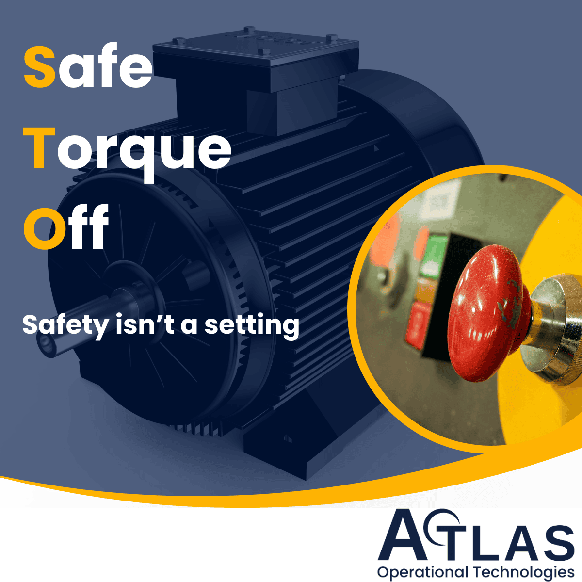 Safety button and motor